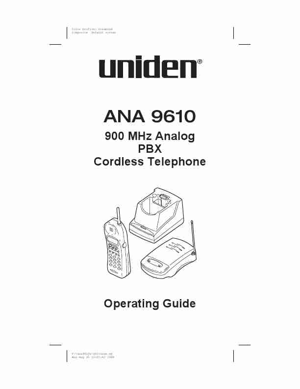 Uniden Cordless Telephone ANA 9610-page_pdf